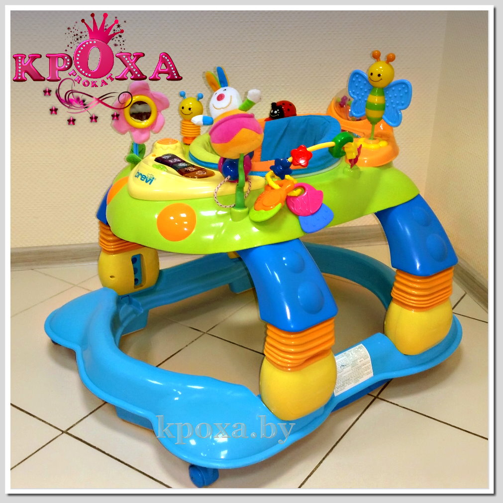  Ходунки-качалка-активный центр Brevi Giocagiro 3в1 предназначены для детей от 6 до 12 месяцев.