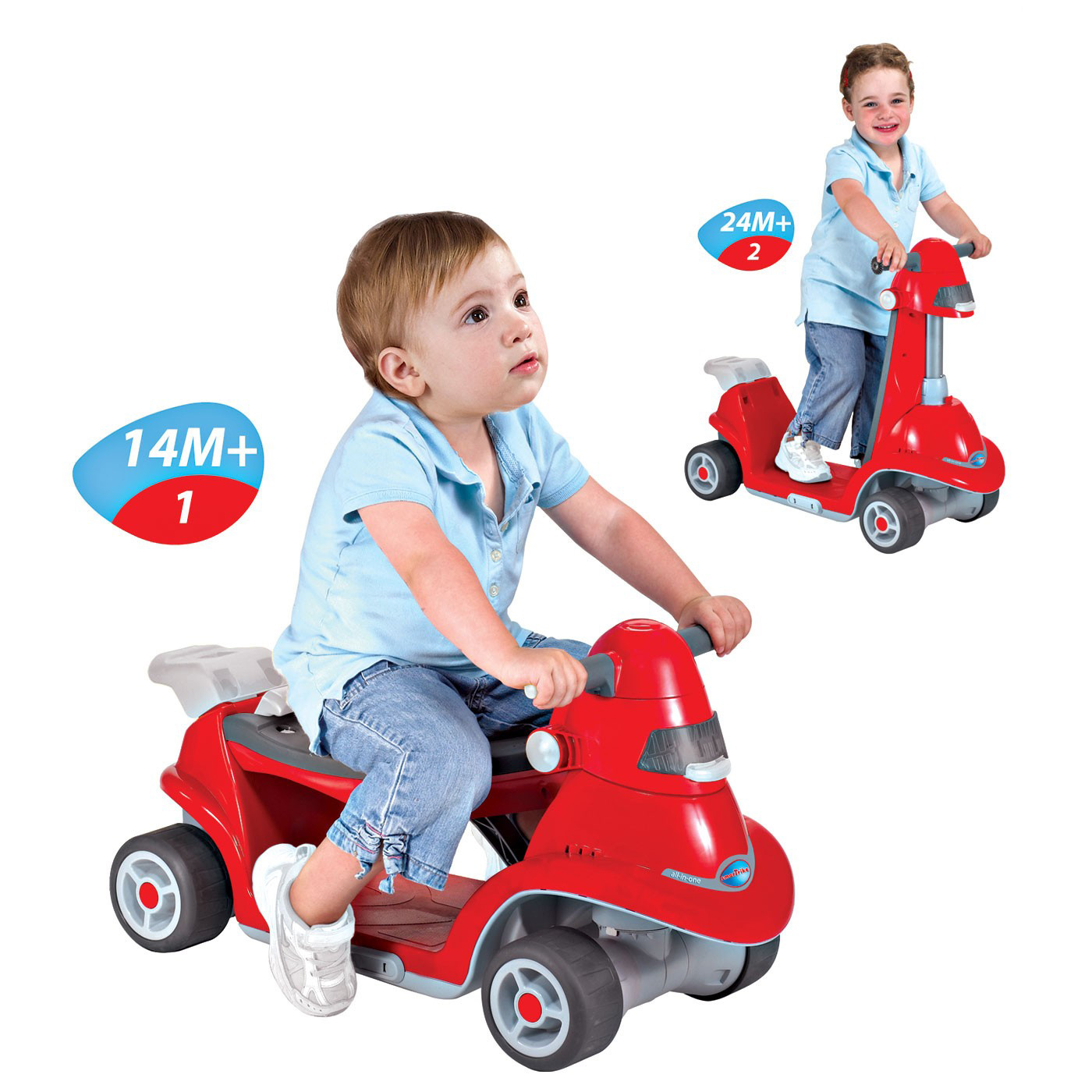 Каталка-самокат Smart Trike 2 в 1 All in One – это долгожданный подарок для ребенка, который с удовольствием вместе с родителями будет познавать тайны превращений.