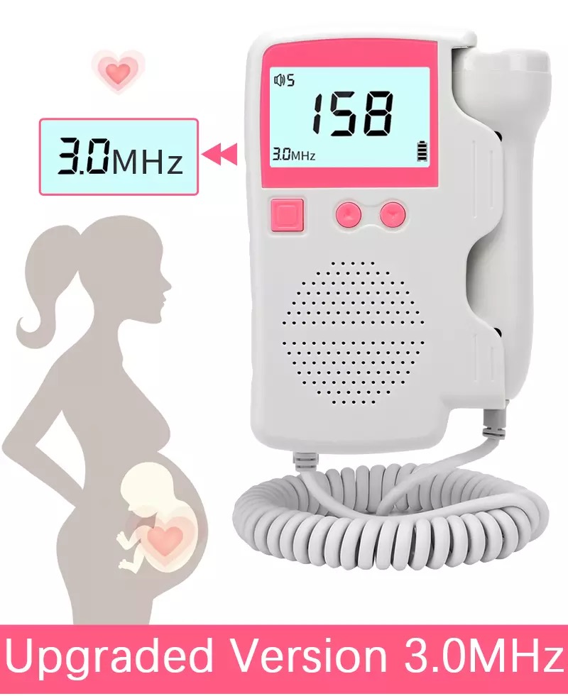 Портативный фетальный допплер, детектор сердцебиения, ультразвук, монитор сердечного ритма для беременных, ЖК-дисплей, 3,0 МГц, карманный допплер напрокат аренда в Минске. 